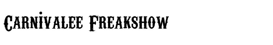 Carnivalee Freakshow font